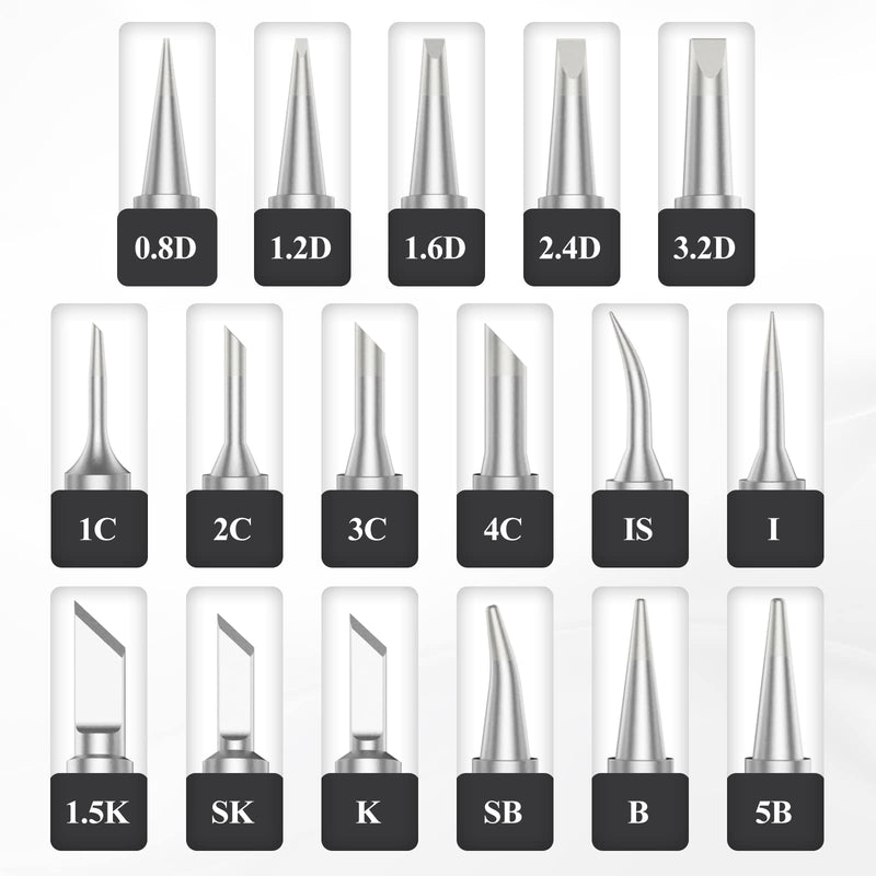 [AUSTRALIA] - CPROSP 17-piece soldering tips 900m-tb copper, soldering iron attachments/tips inner diameter 4mm, soldering iron tips for soldering station, soldering base with good thermal conductivity to the tip 200～480℃