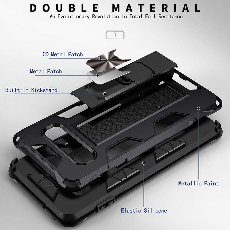  [AUSTRALIA] - Samsung Galaxy S10 Case Military Grade Shockproof with Kickstand Stand Built-in Magnetic Car Mount Armor Heavy Duty Protective Case for Samsung Galaxy S10 Phone Case (Black) Black
