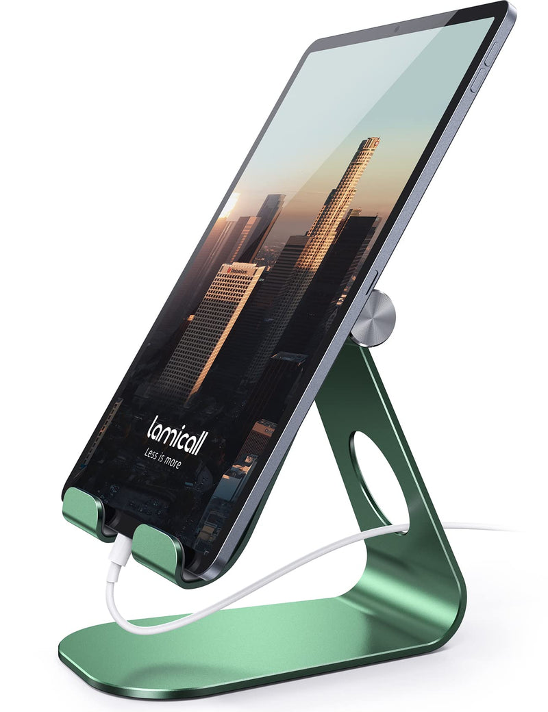  [AUSTRALIA] - Tablet Stand Adjustable, Lamicall Tablet Stand : Desktop Stand Holder Dock Compatible with Tablet Such as iPad Pro 9.7, 10.5, 12.9 Air Mini 4 3 2, Kindle, Nexus, Tab, E-Reader (4-13") - Green
