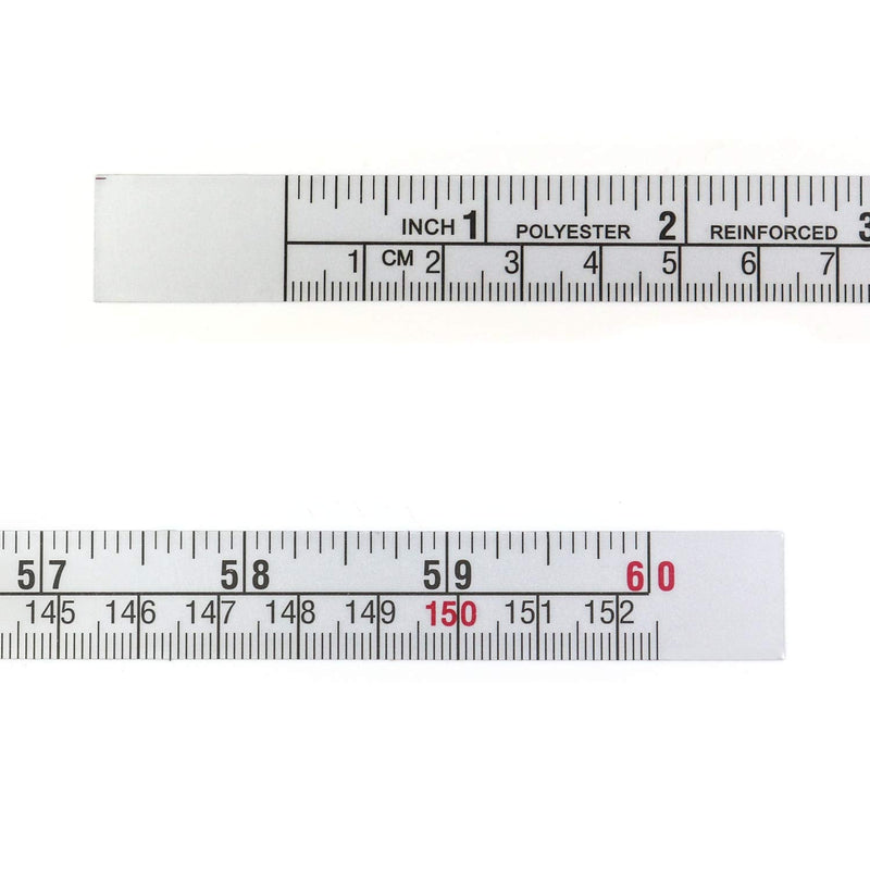  [AUSTRALIA] - QWORK Adhesive Backed Tape Measures, 2 Pack 60" Left to Right ReadingWorkbench Ruler Self-Adhesive Measuring Tape 60 inch