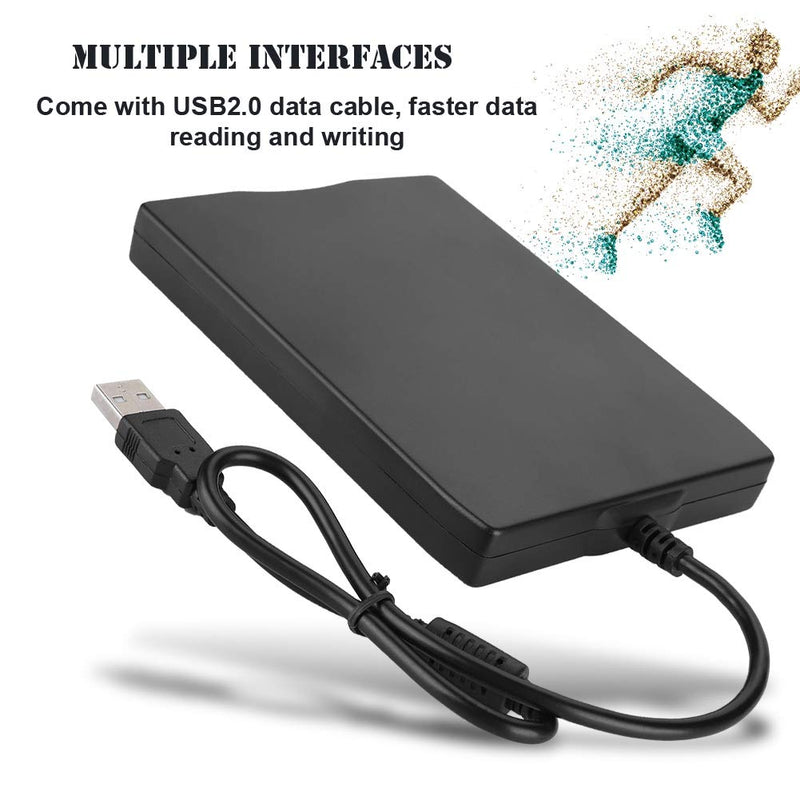  [AUSTRALIA] - Portable 1.44M Neutral USB External External Disk Drive Floppy Disk Drive, Diskette FDD for General Usage, for Notebook/Mobile PC/PC Desktop/iOS Notebook/iMac. (Black)