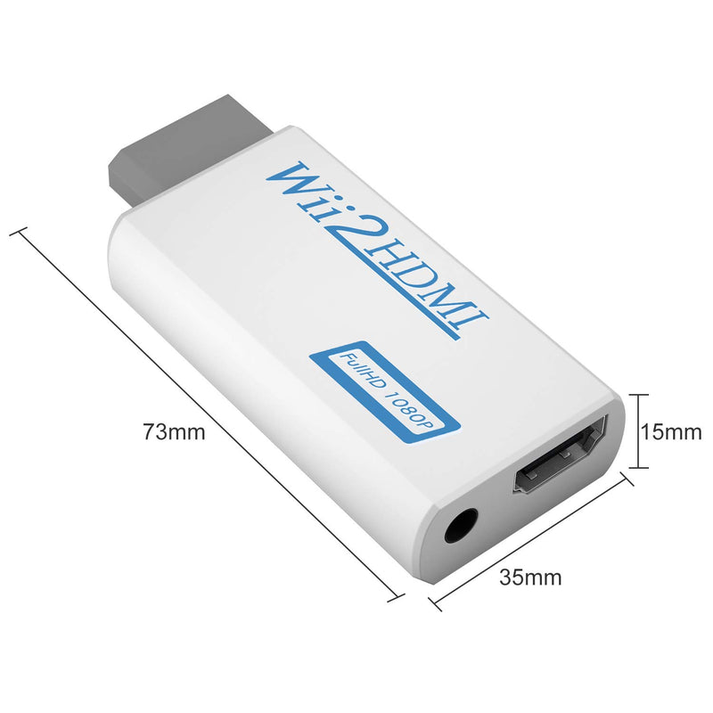 Wii to HDMI Converter, Wii to HDMI Adapter 1080P 720P, Output Video Audio Adapter HDMI Converter with 3.5mm Audio Jack&HDMI Output Supports All Wii Display Modes - LeoForward Australia