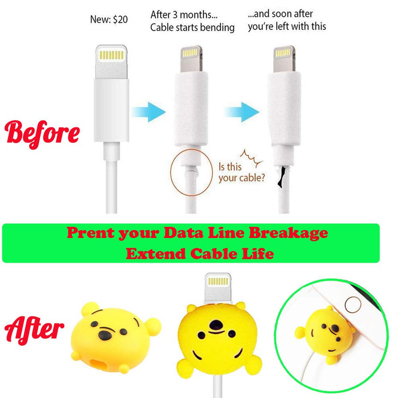 ZOEAST(TM) 3pcs Cartoon Animal Fruits Protector USB Charger Saver Charging Data Earphone Line Protector Compatible with All iPhone iPad iPod and Most Android Phones (Dinosaur Fish Unicorn) Dinosaur Fish Unicorn - LeoForward Australia