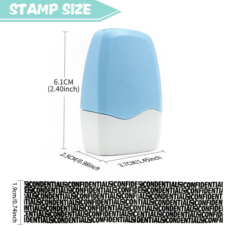  [AUSTRALIA] - BEIJITA Identity Protection Roller Stamps, 2 Pcs Identity Theft Protection Stamp for ID Blockout - Privacy Confidential and Address Blocker (B-Green & Blue) B-green & Blue