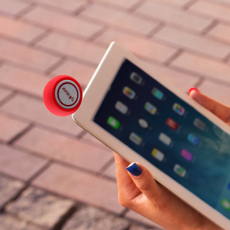  [AUSTRALIA] - Portable Mini Speaker for iPhone/iPad/iPod/Tablet, 3W Cellphone Speaker with 3.5mm Aux Input, Clear Loud Sound in Compact Golf Size Body (Passion Red)