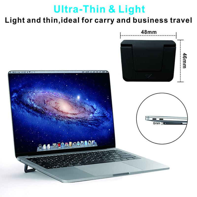 Self-Adhesive Mini Portable Laptop Stand, Invisible Computer Stand, Foldable Ergonomic Desktop Stand, Compatible with MateBook X pro, D14, MacBook Air Pro,XPS,More 10-15.6 inch Laptop, Tablets, iPad - LeoForward Australia
