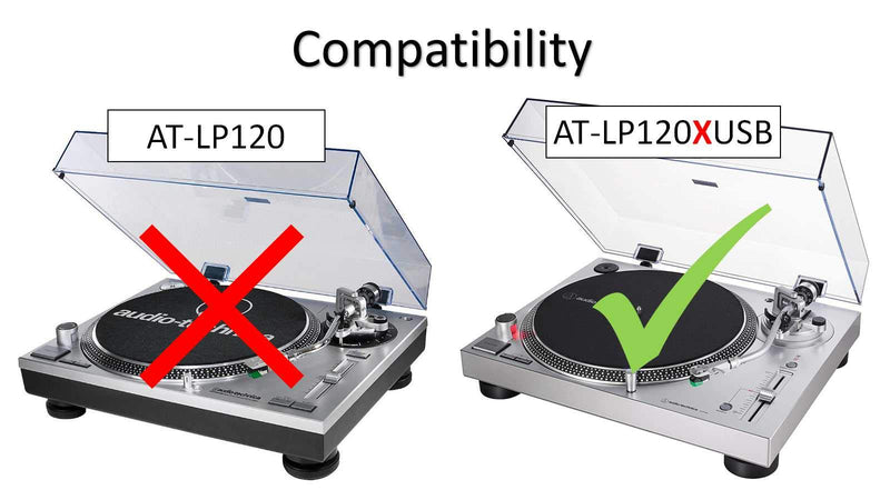 Dust Cover for AT-LP120XUSB Audio-Technica-Compatible Turntable (Not Compatible for AT-LP120) - Light, Dust, Scratch Protection - Non-Toxic, Odor-Free Nylon Fabric - Black - LeoForward Australia