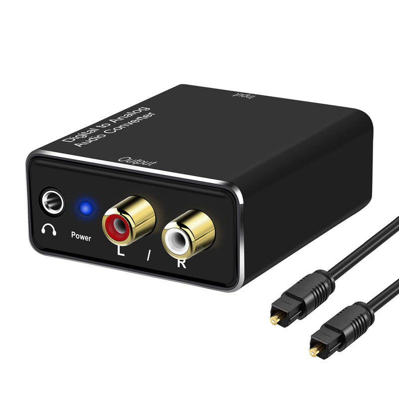  [AUSTRALIA] - Giveet Digital to Analog Audio Converter, DAC Digital SPDIF Optical (Toslink) to Analog L/R RCA & 3.5mm AUX Stereo Audio Adapter with Optical Cable for TV Box DVD PS3/PS4 Xbox Amp Home Cinema Small 1
