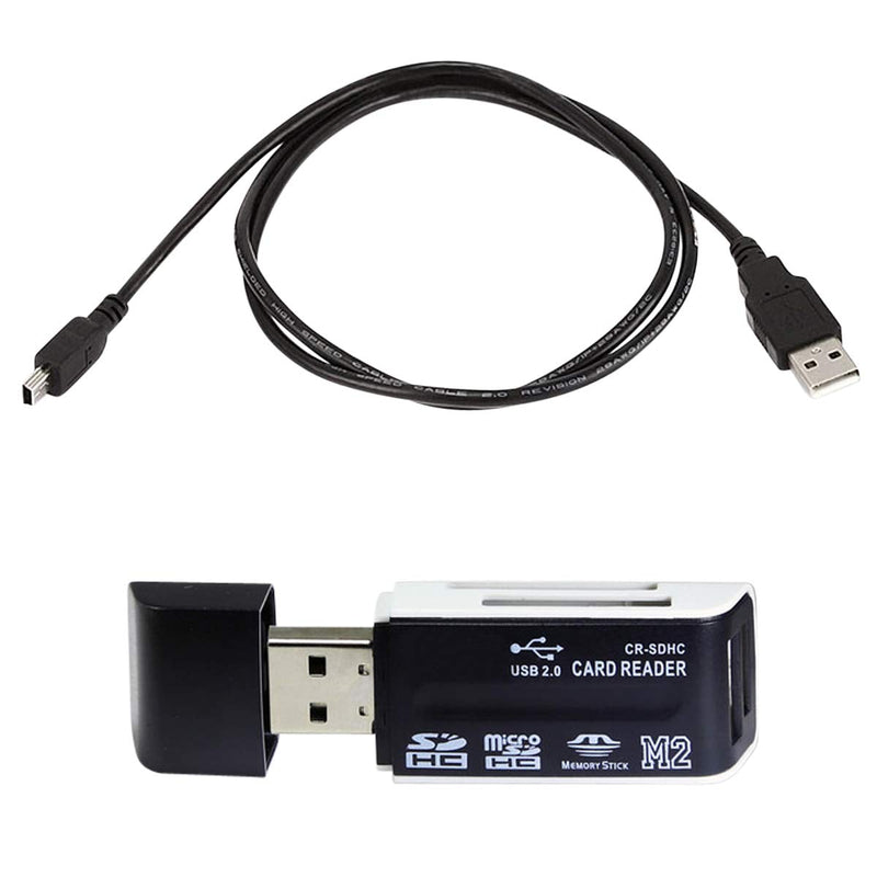  [AUSTRALIA] - USB Cable for Canon Powershot ELPH SX420 Digital Camera -White, 4-in-1 USB Card Reader.