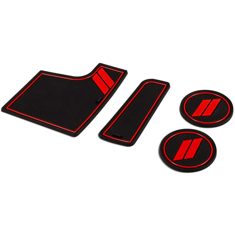  [AUSTRALIA] - bonbo Custom Fit Liner Accessories for Dodge Charger 2015-2020, Front Center Console Insert, Shifter Bin and Cup Holder Insert Liner Trim Mats, Charger Anti-Slip Interior Accessories(4pcs)