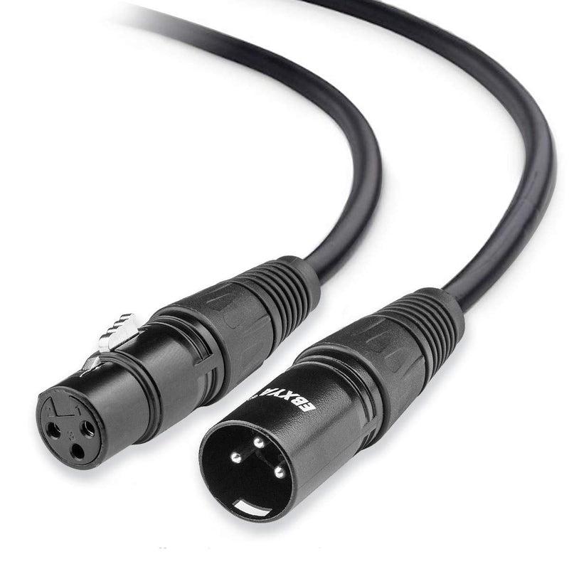  [AUSTRALIA] - EBXYA 3 Ft XLR Cable Short Microphone Cable Standard 3 PIN XLR Male to XLR Female DMX512 Lighting Cable 4 Pack, Black 3FT