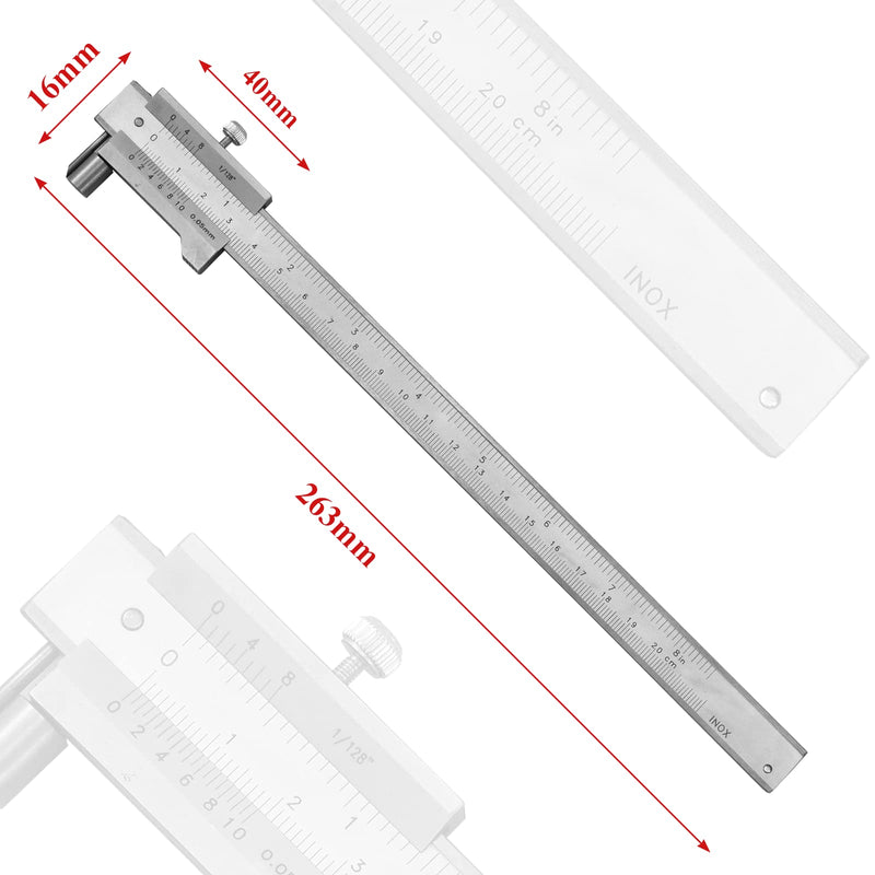  [AUSTRALIA] - Aiyomi 0-200 mm marking caliper measuring tool with locking screw stainless steel parallel marking tool