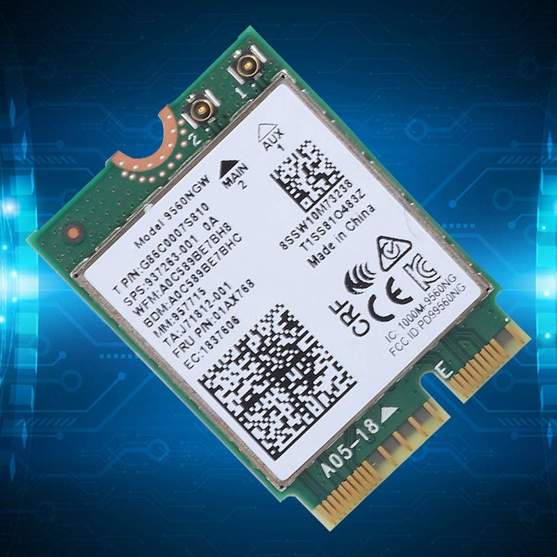  [AUSTRALIA] - Wireless WiFi Card for Intel 9560AC NGW, 1730Mbps 2.4G/5G Dual Band Bluetooth 5.0 Network Card for Samsung/Dell/Sony/ACER/ISUS/MSI/Clevo/Terransforce/Hasee