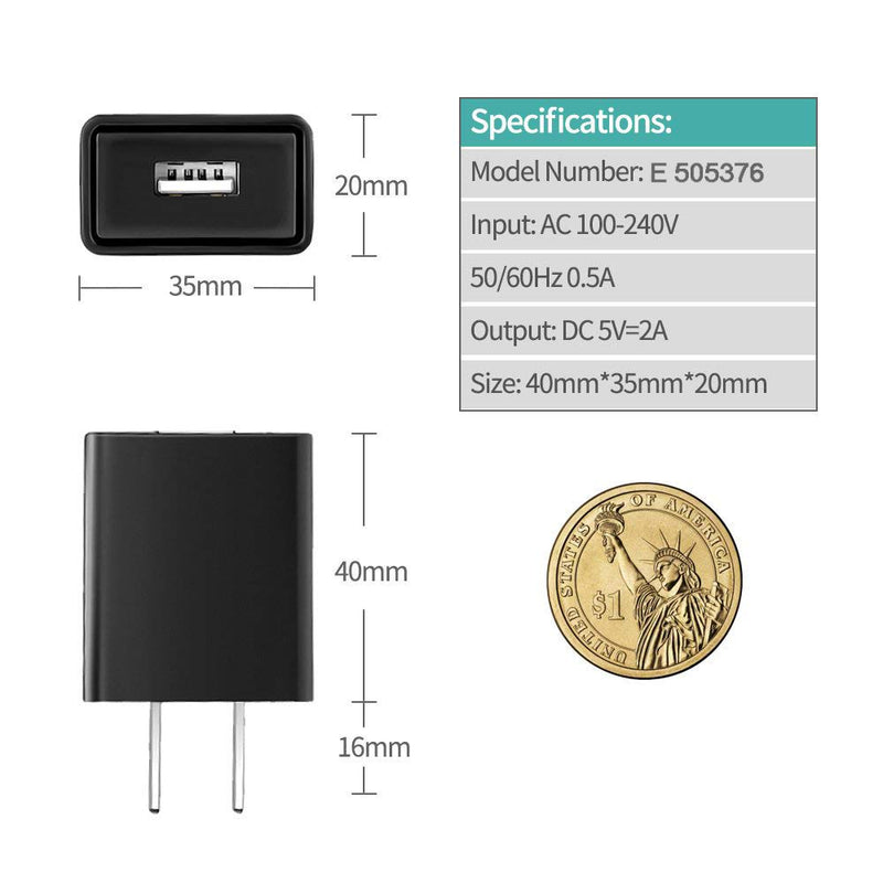  [AUSTRALIA] - E-Reader Charger, AC Power Supply Charger for Kindle E-Reader Paperwhite 3 4 Oasis E-Reader Voyage E-Reader with 5FT Charging Cable,Micro USB Port 1Pack