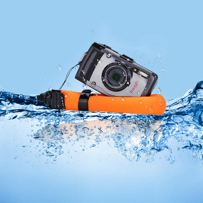  [AUSTRALIA] - JJC Waterproof Camera Float Strap Cell Phone Float Strap Compatible with Olympus TG-6 TG-5 TG-4 Nikon W300 W100 Canon D30 Fuji XP140 XP130 XP90 XP80 Smartphone iPhone Samsung Inside Waterproof Case Orange