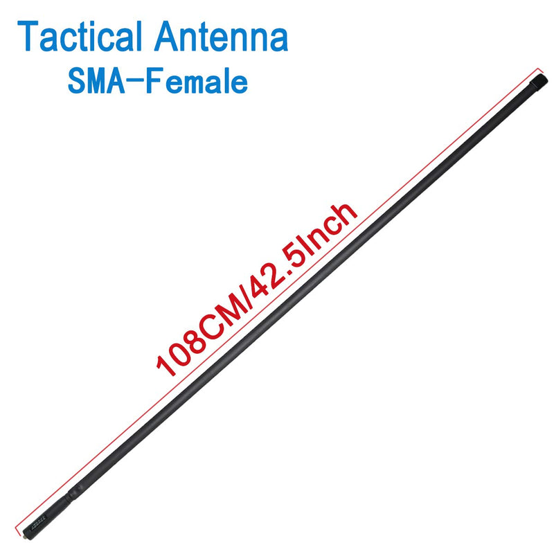  [AUSTRALIA] - 42.5-Inch Length ABBREE SMA-Female Dual Band 144/430Mhz Foldable CS Tactical Antenna for Baofeng UV-9R UV-XR UV-9R Plus BF-9700 BF-A58 UV-S9Plus UV-5S GT-3WP BF-F8HP Waterproof Two Way Radio 42.5in