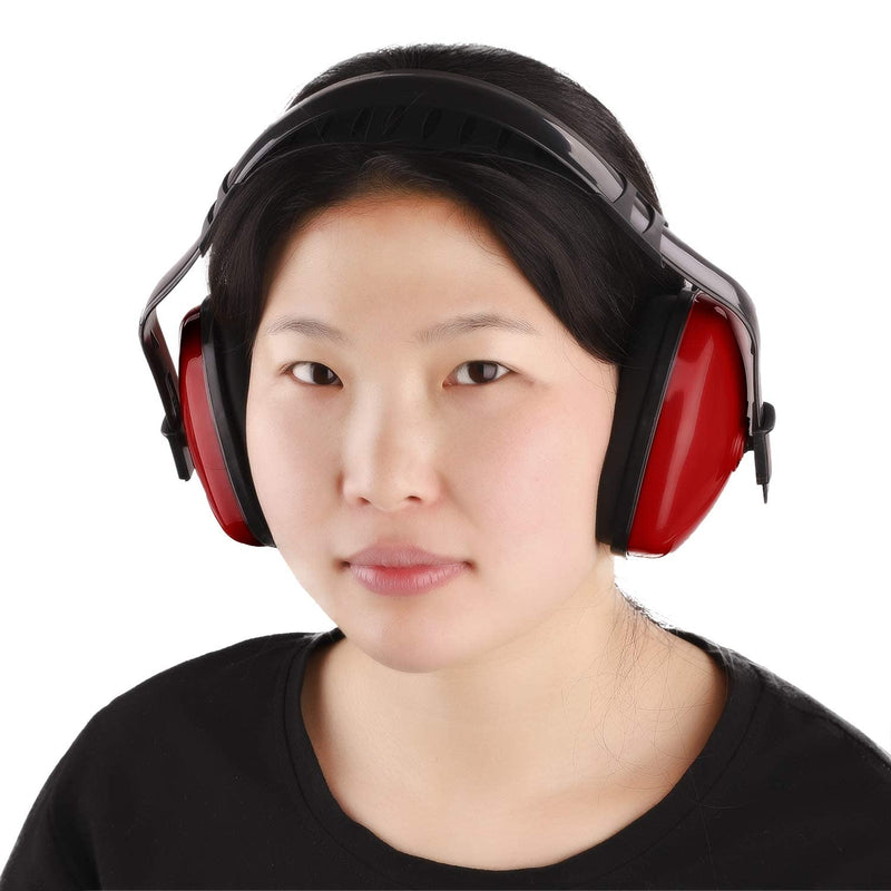  [AUSTRALIA] - 35dB Noise Reduction Soundproof Earmuffs for Sleeping Shooting Studying Targeting Hearing Protection Earmuffs Fits Adult Kid Red
