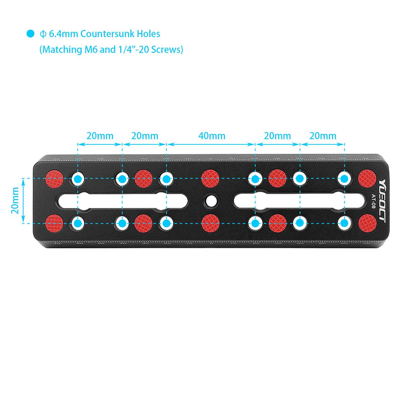  [AUSTRALIA] - 160mm / 6.3" Rail Bar Metal Dovetail Mounting Plate with M6 1/4" 3/8" Camera Screw for Vixen Style Dovetail Saddles Telescope Scope Adapter Mount Base OTA Equatorial Tripod Sky Astrophotography