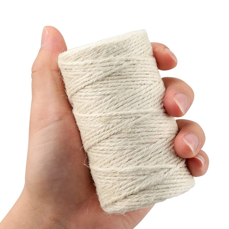  [AUSTRALIA] - KINGLAKE 328 Feet Natural Jute Twine Best Arts Crafts Gift Twine Christmas Twine Durable Packing String,Beige Beige