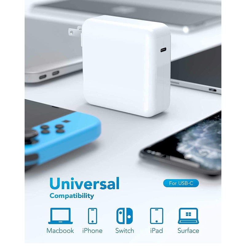  [AUSTRALIA] - Tancold 96W USB-C Charger for Mac Book Pro 16/15/13 Inch of 2020/2019/2018,14 inch of 2021,Mac Book Air 13 Inch, iPad Pro 2021/2020/2019/2018 (Included a 6.6ft USB-C Cable) White-96w