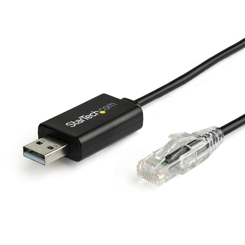  [AUSTRALIA] - StarTech.com 6 ft (1.8 m) Cisco USB Console Cable - USB to RJ45 Rollover Cable - 460Kbps - Windows, Mac and Linux Compatible - M/M (ICUSBROLLOVR),Black