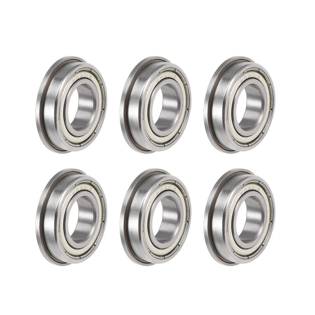  [AUSTRALIA] - uxcell F6901ZZ Flanged Ball Bearing 12x24x6mm Shielded Chrome Steel Bearings 6pcs