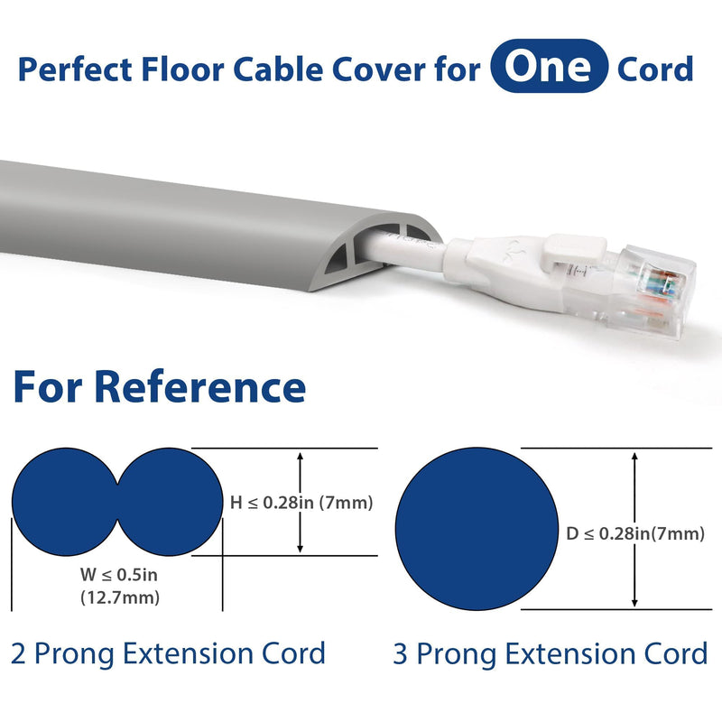  [AUSTRALIA] - ZhiYo 153in Cord Hider Wall, L & 4ft Floor Cable Cover Bundle