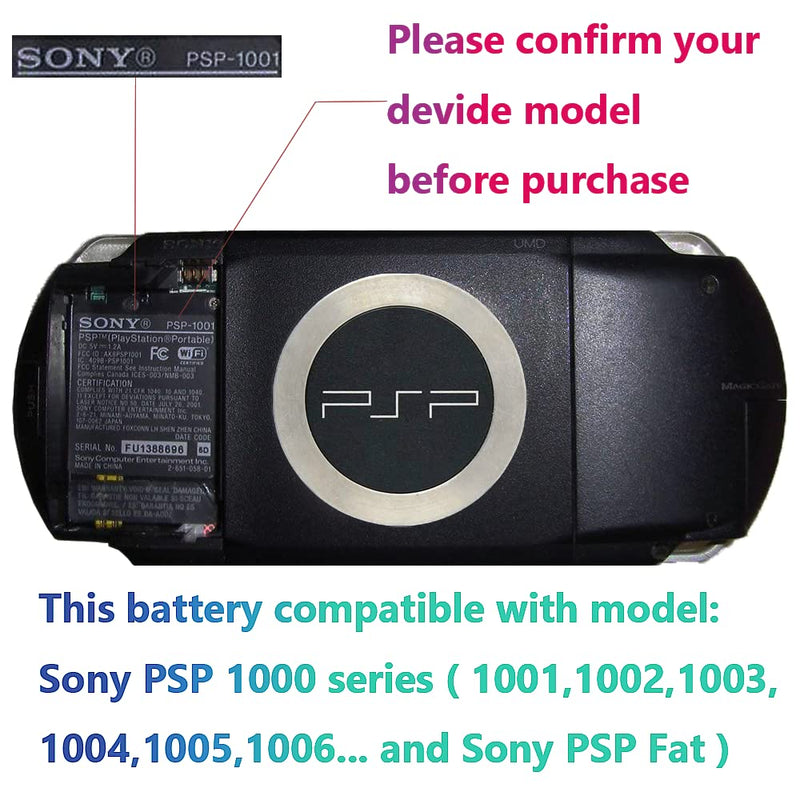  [AUSTRALIA] - PSP Charger and Battery Bundle for PSP 1000 Series Compatible with Sony PSP 1000 1001 1002 PSP-110 Console