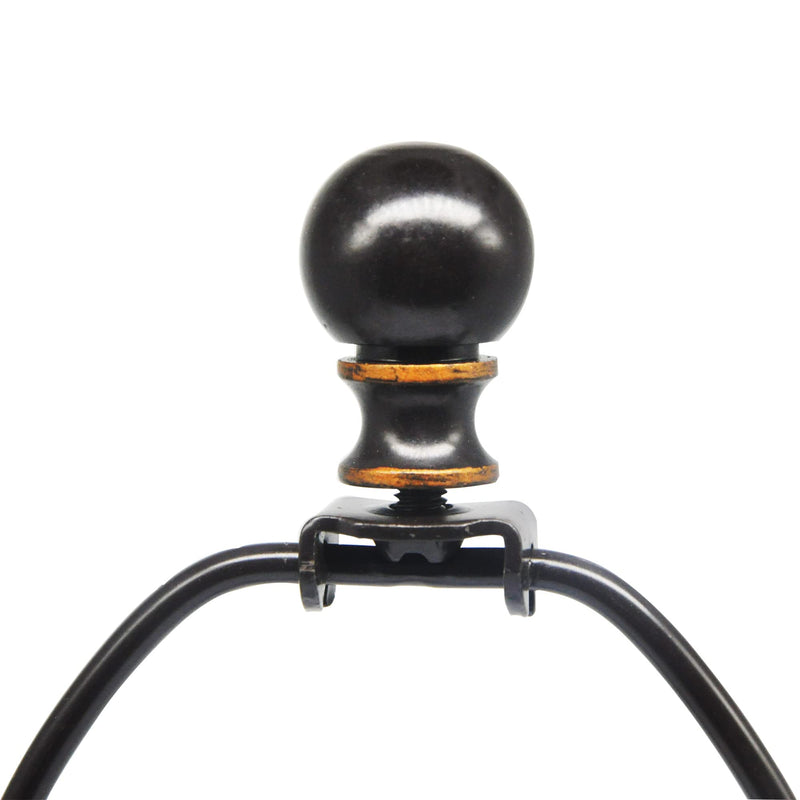  [AUSTRALIA] - Ball Lamp Finial Cap Knob for Lamp Shade Top,Solid Lamp Finial Caps,Heavy Metal Top Screw Finial for Table or Floor Lamps,1/4-27 Inch Threaded Base Connect to Lamp Harp Black / 2-pack