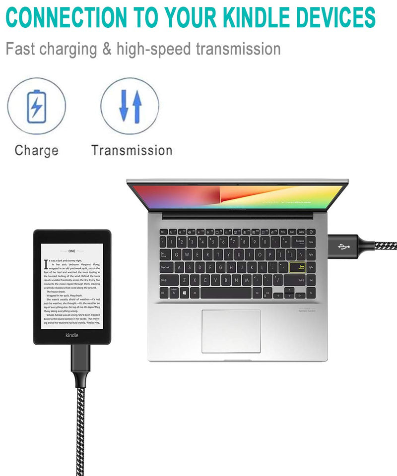  [AUSTRALIA] - Micro USB Cable for Fire Tablet HD 7 8 10 4th 5th 6th 7th Generation,E-Readers,TV Stick Power Cord Samsung Galaxy Braided Android Phone Charger Fast Charging Cable Mini PC Intel Computer Stick 6 FT