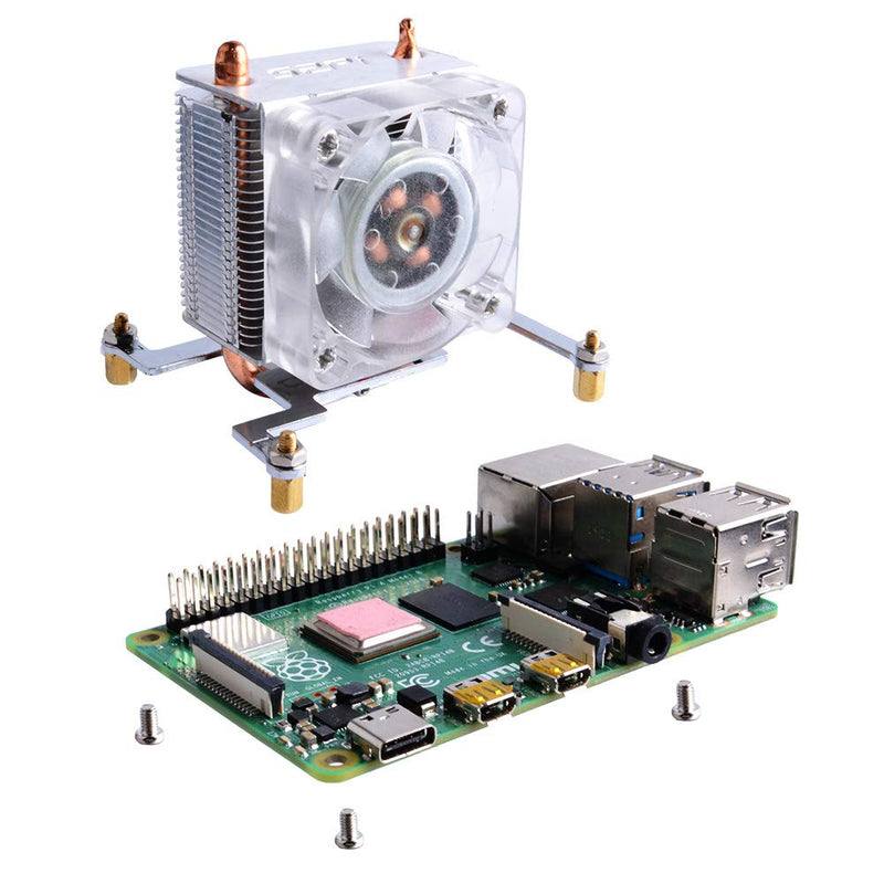  [AUSTRALIA] - GeeekPi Raspberry Pi Cooling Fan, Raspberry Pi ICE Tower Cooler, RGB Cooling Fan with Raspberry Pi Heatsink for Raspberry Pi 4 Model B & Raspberry Pi 3B+ & Raspberry Pi 3 Model B