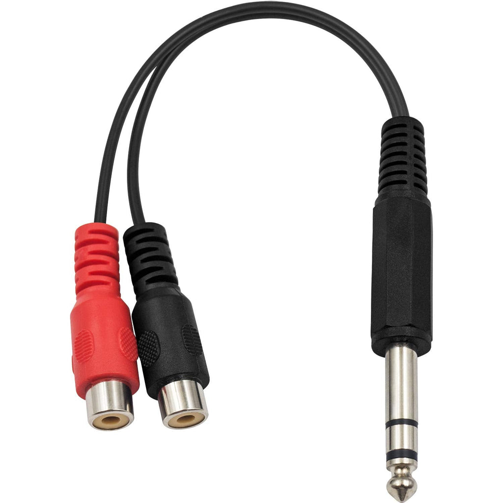  [AUSTRALIA] - Poyiccot RCA to 1/4 Adapter, RCA Female to 1/4 '' Splitter Cable, 6.35mm 1/4 inch TRS Stereo Jack Male to 2 RCA Female Plug Y Splitter Adapter Cable, 6.35mm to RCA Cable 20cm/8inch (6.35M-2RCAFM