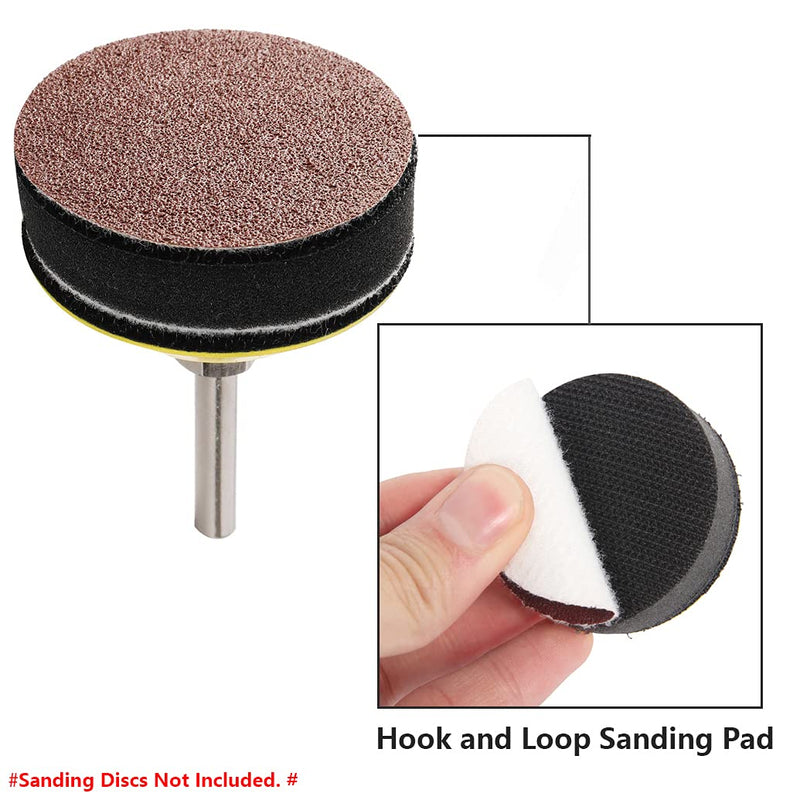  [AUSTRALIA] - Yakamoz 2 Set 2-Inch Hook and Loop Sanding Backing Pad with Soft Foam Layer Buffering Pad for Drill Air Die Grinder Sander Rotary Tool, 1/4" Shank Adapter Included