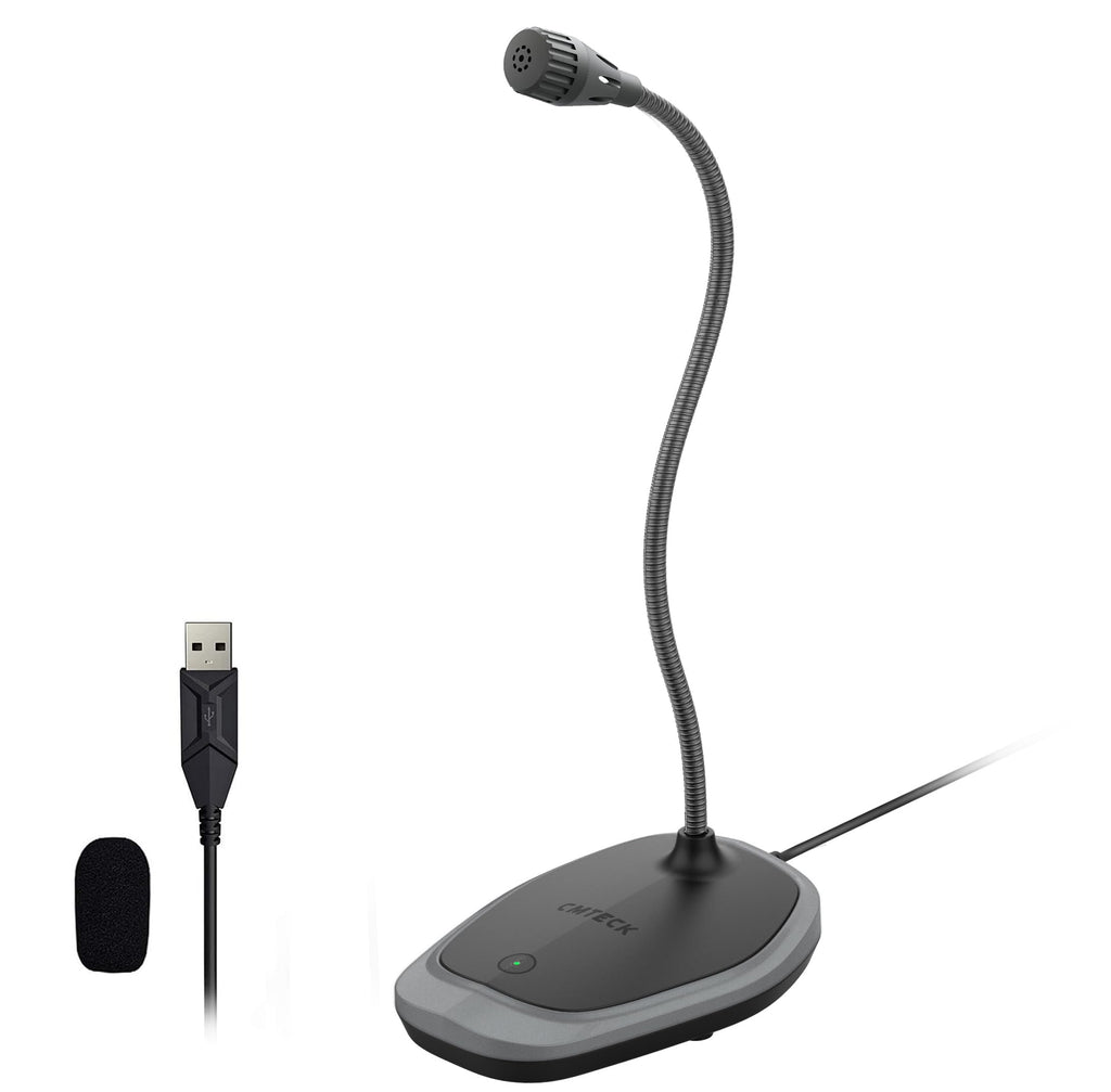  [AUSTRALIA] - USB Microphone, Plug & Play Microphone for PC, Desktop Omnidirectional Condenser Laptop Mic, Mute Button with LED Indicator, Compatible with Windows/Mac, Ideal for YouTube Videos, Skype, Recording 4-black