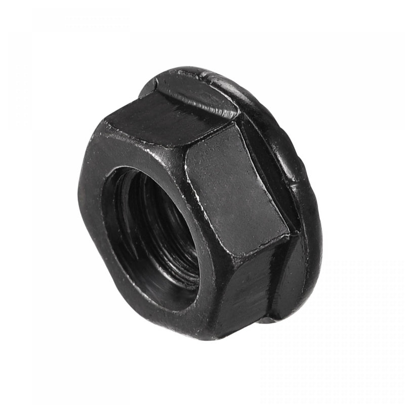  [AUSTRALIA] - uxcell M8 Serrated Flange Hex Lock Nuts, Carbon Steel Black Oxide Finished 50pcs