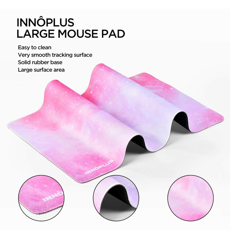 Gaming Mouse Pad, Large Mouse Pad XL Pink, Mouse Pads for Computers 31.5×15.75In, Large Extended Gaming Keyboard Mouse Pads, Big Desk Mouse Mat Designed for Gaming Surface/Office, Durable Edges - LeoForward Australia