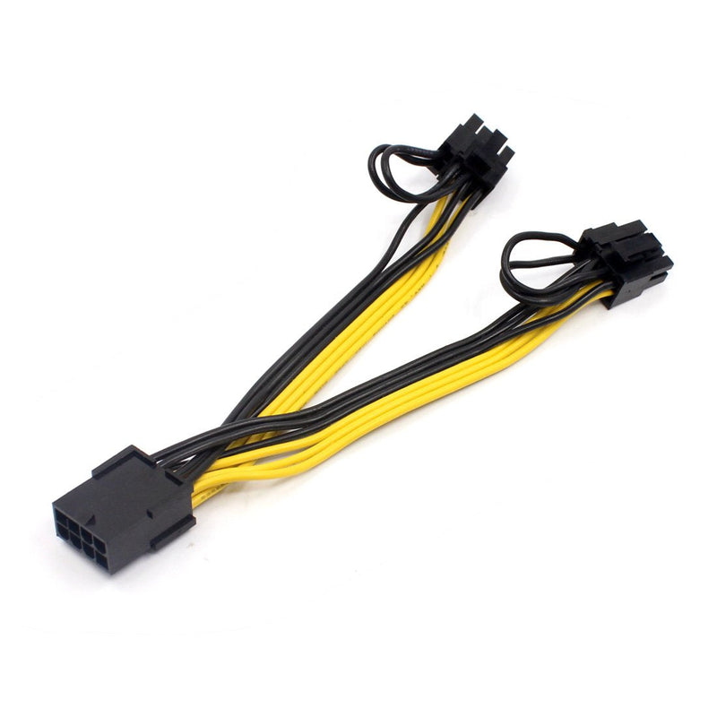  [AUSTRALIA] - BGNing 8pin to Dual PCIe 8 Pin (6+2) Graphics Card PCI-E Cable 8p Female to 2 Port Male Power Splitter Cable GPU 18AWG Wire