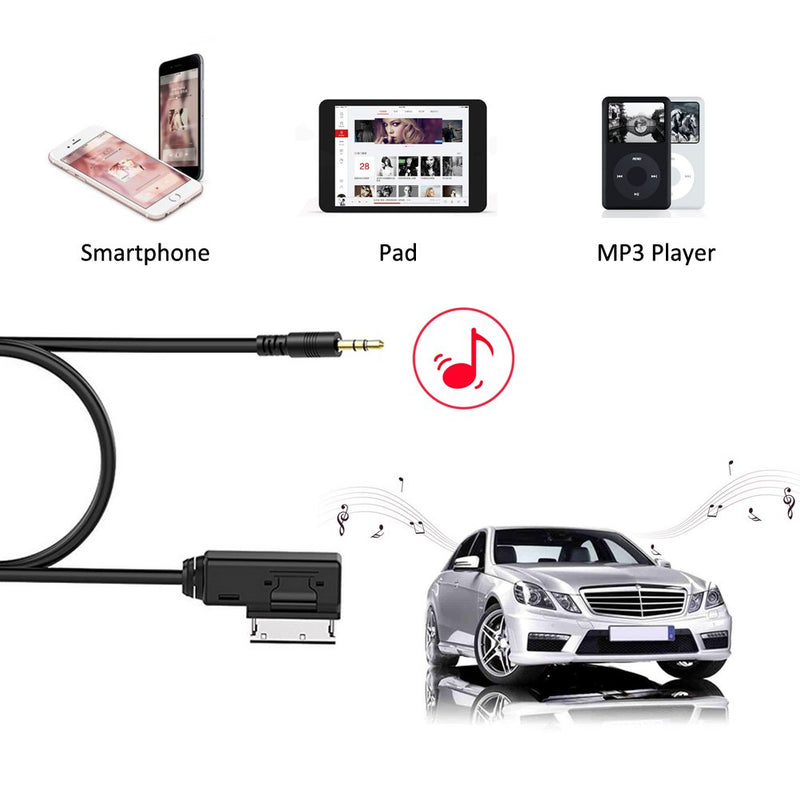 CHELINK Music Interface AMI MMI AUX 3.5mm Jack Aux-in MP3 Adapter Cable for Audi A3/A4/A5/A6/A8/Q5/Q7/R8/TT,vw Jetta GTI GLI Jetta Passat Cc Tiguan Touareg EOS Golf Mk 6, etc. (Audi 2 M) AUDI 2 M - LeoForward Australia