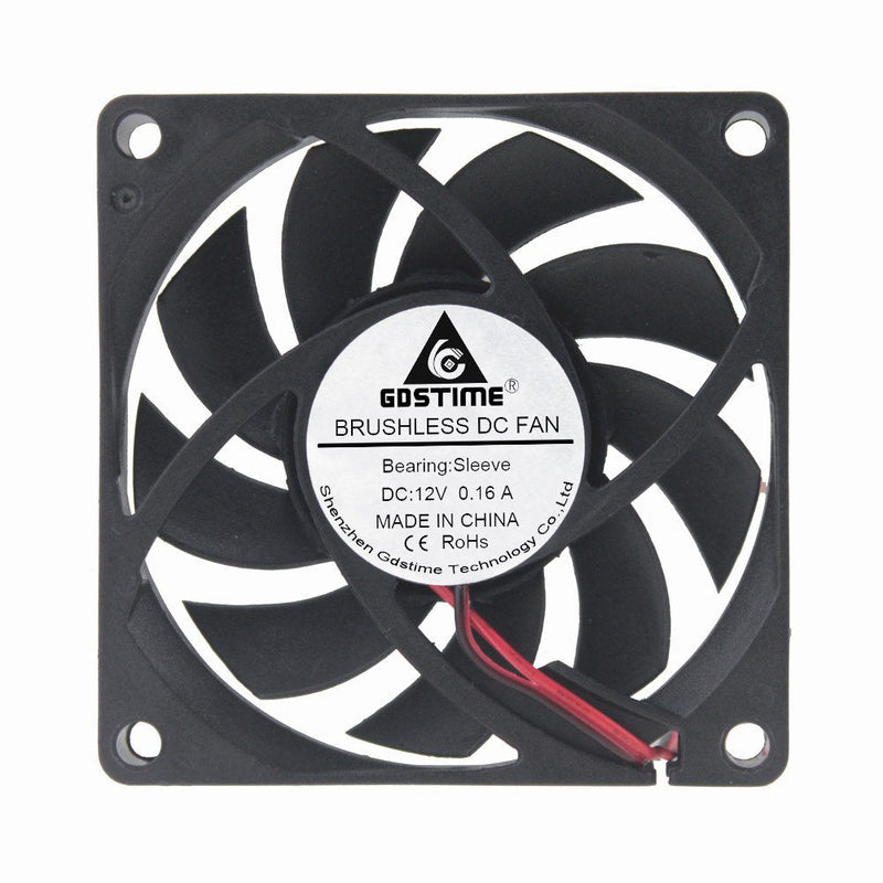  [AUSTRALIA] - GDSTIME 70mm x 70mm x 15mm 12v Brushless DC Cooling Fan