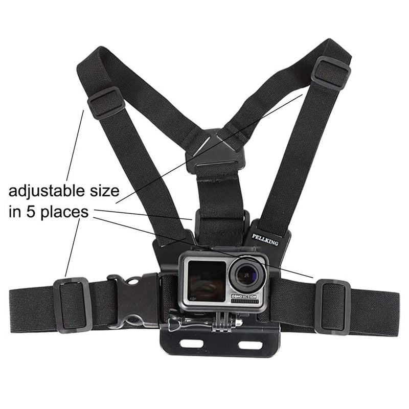  [AUSTRALIA] - PellKing Mobile Phone Chest Mount Harness Strap Holder Cell Phone Clip Action Camera POV for Samsung iPhone Plus etc