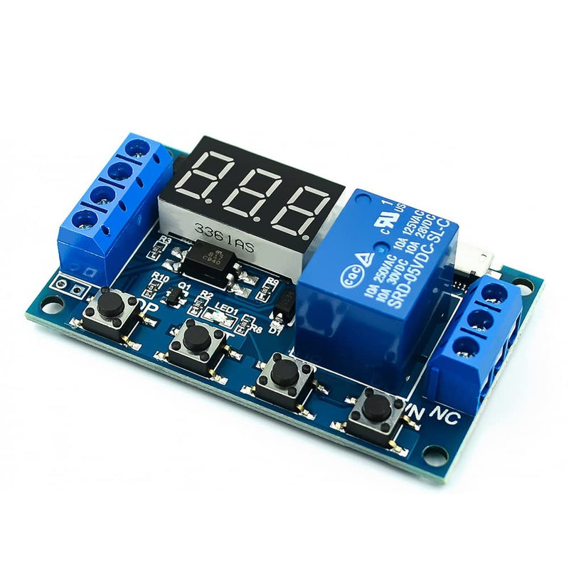  [AUSTRALIA] - 1 Channel Timer Switch Module DC 5V-36V 1 Channel Relay Module Trigger Cycle Delay Turn On/Off Relay Module with LED Display for DC Motors, Lights, LED Strips, Micro-Pumps, Solenoid Valves, etc