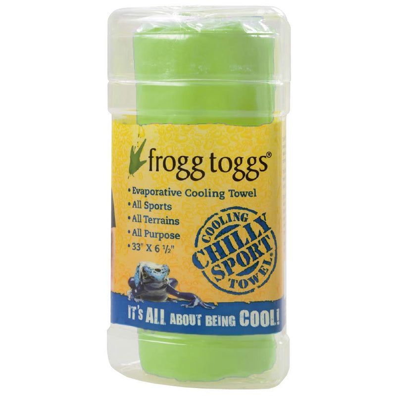  [AUSTRALIA] - Frogg Toggs Chilly Sport Cooling Neck Wrap & Head Band HiVis Green