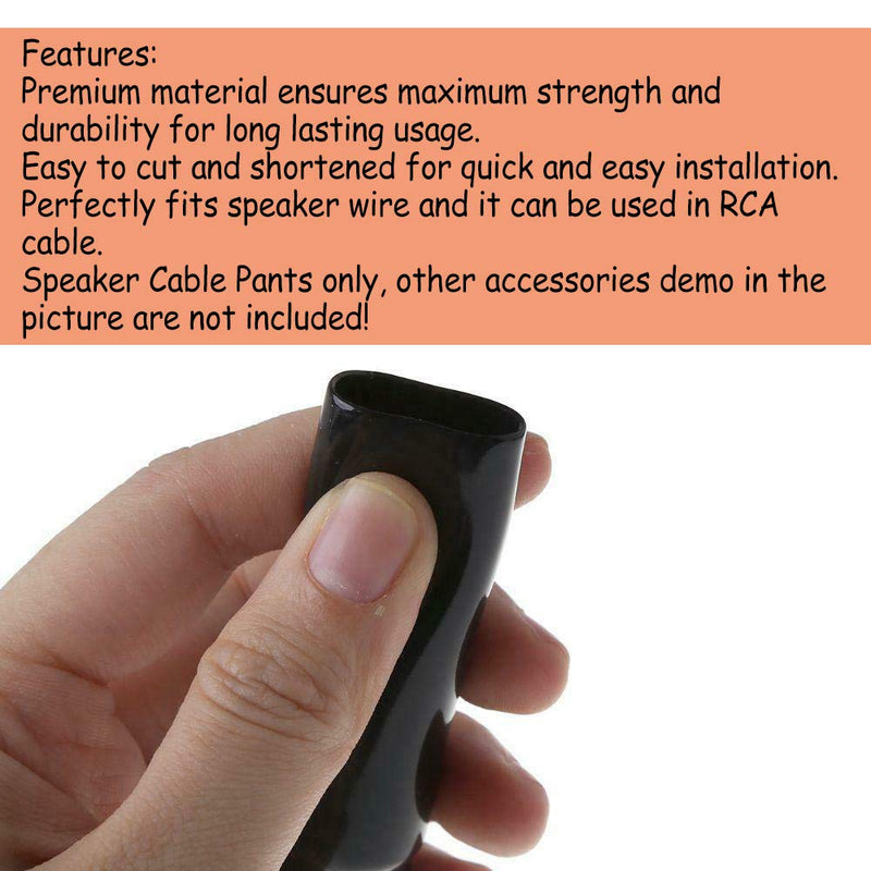 Acxico 4Pcs Speaker Cable Y Splitter Pant Boot Wire Pants Boots Audio Subwoofer DIY Accessories (9mm) 9mm - LeoForward Australia