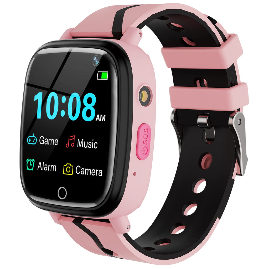  [AUSTRALIA] - Kids Smart Watch Girls Boys - Smart Watch for Kids Watches for Ages 4-12 Years with 14 Puzzle Games Music Video Alarm Calculator Flashlight Children Learning Toys Birthday Gifts Toddler Watch (Pink) Pink