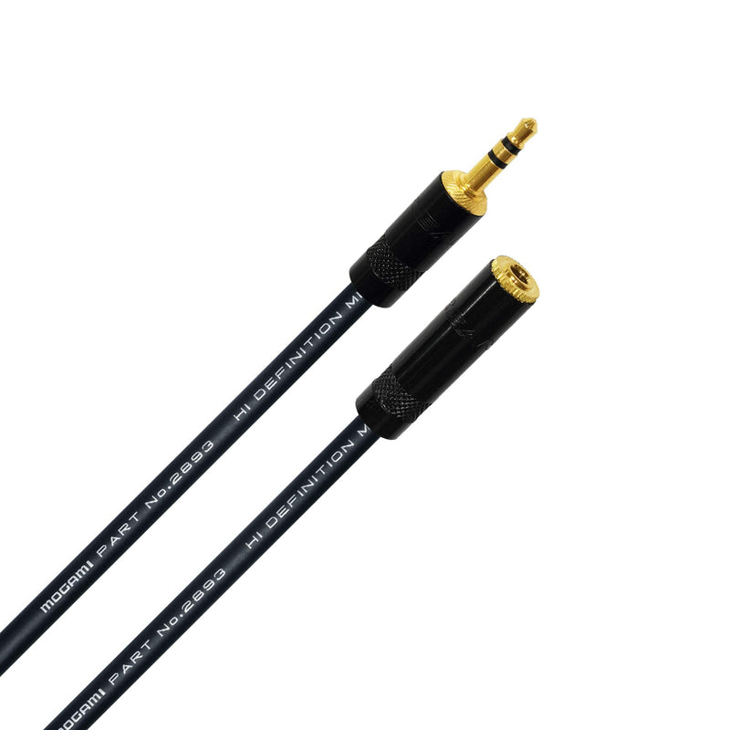  [AUSTRALIA] - WORLDS BEST CABLES 10 Foot - Quad Balanced Headphone Extension Cable Custom Made Using Mogami 2893 Wire and Neutrik-Rean NYS231BG Male & NYS240BG Female 3.5mm Gold TRS Plugs