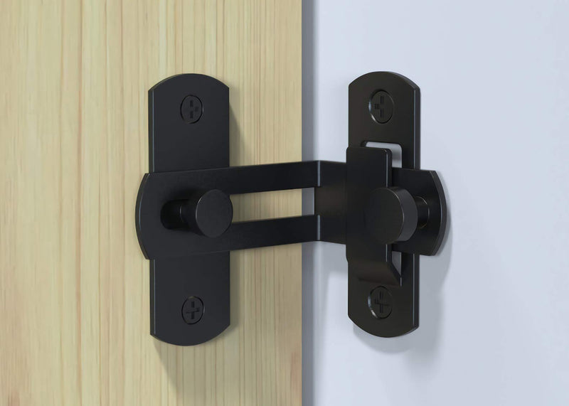  [AUSTRALIA] - WAYDA Barn Door Lock, 90 Degree Right Stainless Steel Angle Door Latch Buckle for Doors and Windows