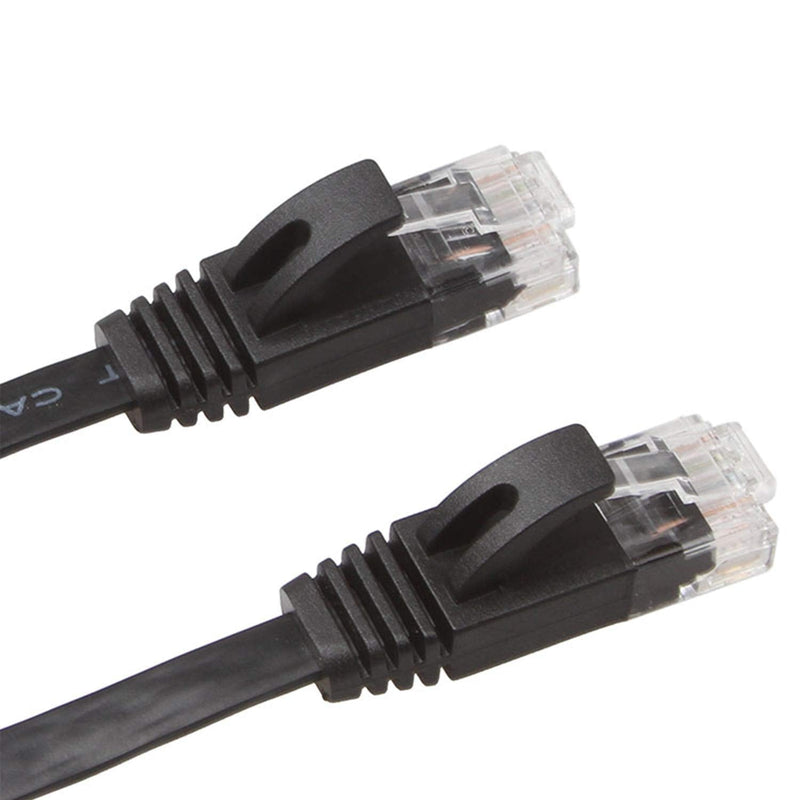  [AUSTRALIA] - Ethernet Cable cat6 Flat utp LAN Internet Cable Relper-Lineso high Speed Computer Network Patch Cord Long Cable RJ45 end Connector Multipack Faster Than Cat5e/Cat5 (30ft/9m Black) 30ft/9m black