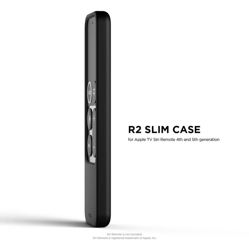 elago R2 Slim Case Compatible with Apple TV Siri Remote 1st Generation (Black) - Slim Design, Scratch-Free Silicone, Shock Absorption, Full Access Black - LeoForward Australia