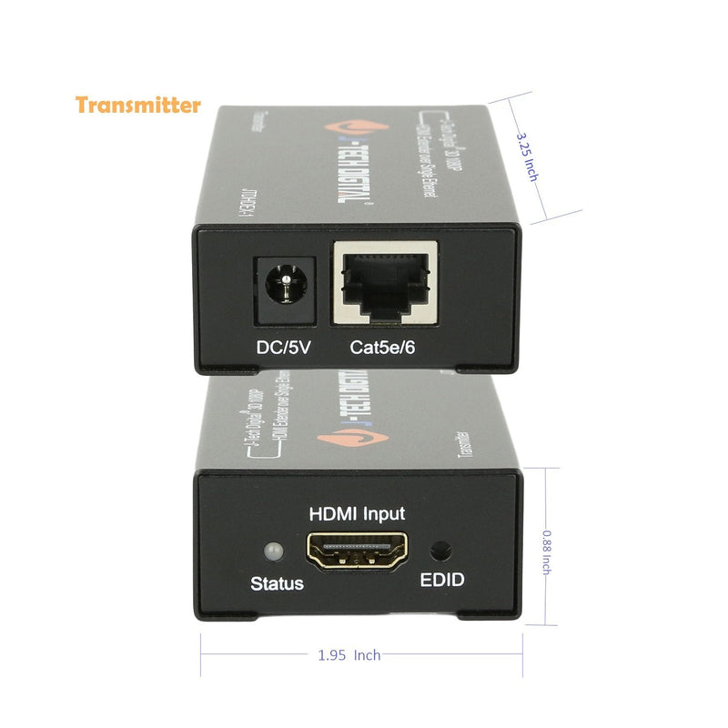  [AUSTRALIA] - J-Tech Digital HDMI Extender By Single Cat 5E/6 Full Hd 1080P With Deep Color, EDID Copy, Dolby Digital/DTS