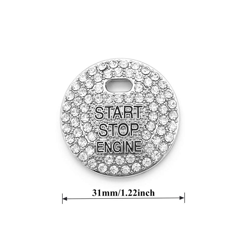  [AUSTRALIA] - Senauto Bling Engine Ignition Push Start Stop Button Cover Trim Sticker for Mazda 2 3 6 CX-3 CX-4 CX-5 CX-9 MX-5